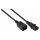 Kaltgeräteverlängerung Kaltgeräte-Stecker C20 an Kaltgeräte-Buchse C13, schwarz, 1,00mm², 3m