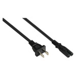 Netzkabel Amerika/USA Typ A (NEMA 1-15P) an C7/Euro 8...