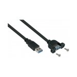 Einbau-Verlängerungskabel USB 3.0 Stecker A an...