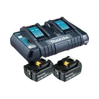 Makita Zubehör - Akku Ladegerät mit Akkus - 2xBL1860B