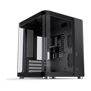 Jonsbo TK-1 2.0 Micro-ATX Gehäuse, Tempered Glass - schwarz