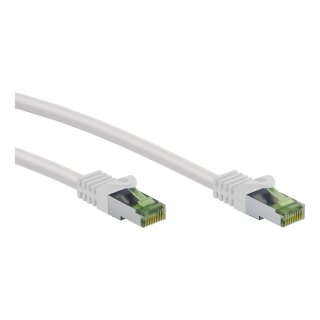 Goobay RJ45 Patchkabel mit CAT 8.1 S/FTP Rohkabel 10m, weiß