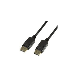 Logilink DisplayPort-Kabel. DP/M zu DP/M. 4K/60 Hz. schw. 5m