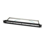 Patchpannel Keystone 24 Port 1 HE shielded, black LogiLink