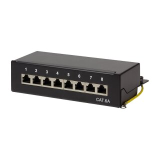 Patchpannel Desktop 8 Port Cat6A STP black LogiLink