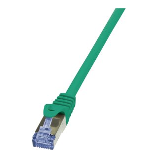 Patchkabel CAT6a RJ45 S/FTP 0,5m Green LogiLink PrimeLine PIMF LSZH