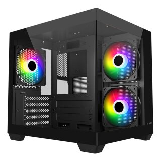 Fortron S140-BA (schwarz, Tempered Glass x 2)