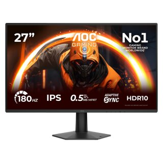 68,6 cm (27") 1920 x 1080 Pixel AOC 27G50F 16:9 Full HD IPS 4 ms 180 Hz HDR DisplayPort HDMI VESA