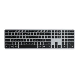 Satechi Slim X3 Bluetooth Tastatur, Schwarz/Grau, Bluetooth, Deutsch, ST-BTSX3M-DE
