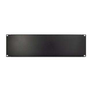 Inter-Tech 19" Blindplatte, schwarz 3HE, geschraubt