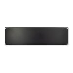 Inter-Tech 19" Blindplatte, schwarz 3HE, geschraubt