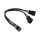 Inter-Tech AC PWM-Y-2, Kabel 15cm, 2-fach (Bulk)
