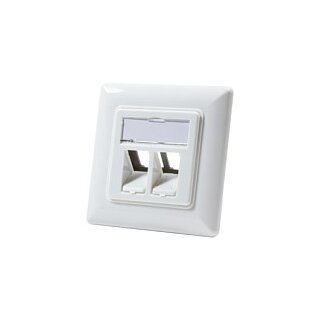 Keystone Dose Unterputz 2 modules. pure white LogiLink