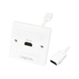 Logilink HDMI Adapter. wall socket. 1-port. white
