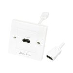 Logilink HDMI Adapter. wall socket. 1-port. white