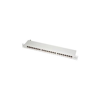 Patchpannel 19" 24 Port Cat6A STP grey Logilink