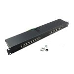 Patchpannel 19" 16 Port Cat6 STP black EconLine...