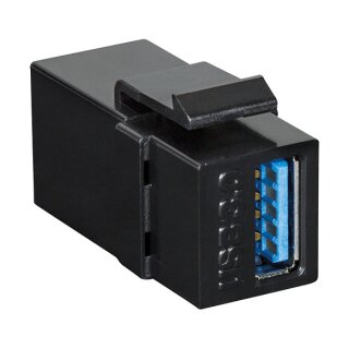Keystone Verbinder USB 3.0-A F/F. black LogiLink
