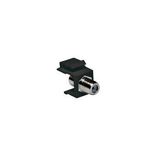 Keystone Verbinder F-Type 75 Ohm F/F, black LogiLink