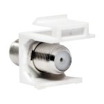 Keystone Verbinder F-Type 75 Ohm F/F. white LogiLink
