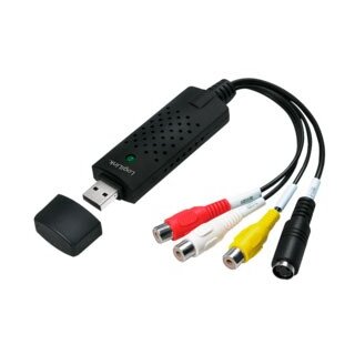 LogiLink USB 2.0 > 3xCinch + miniDIN5 (ST-BU) Audio-/ Videograbber Adapter Schwarz