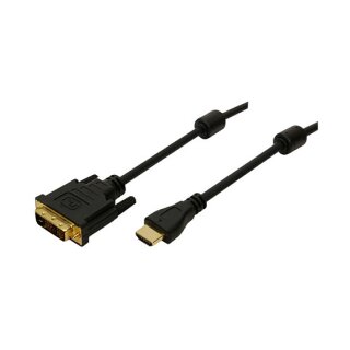 Logilink HDMI-DVI-Kabel HDMI -> DVI Bu/St 5.00m bk