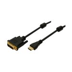 Logilink HDMI-DVI-Kabel HDMI -> DVI Bu/St 5.00m bk