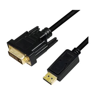 Logilink DisplayPort-Kabel DP 1.2 zu DVI 1.2 1.0m schwarz
