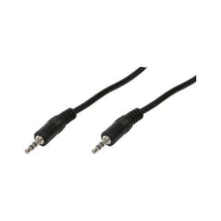 Logilink Audiokabel 1x 3,5mm -> 1x 3,5mm St/St 3.00m bk