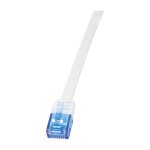 Logilink Flachpatchkabel RJ45 U/UTP Cat6 3.00m weiß