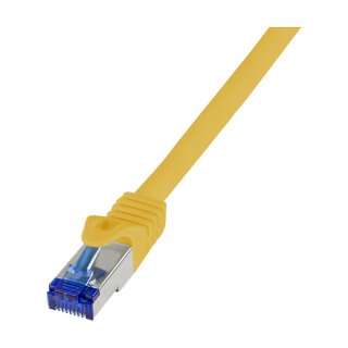 Logilink Patchkabel Ultraflex, Cat.6A, S/FTP, gelb, 0,5 m