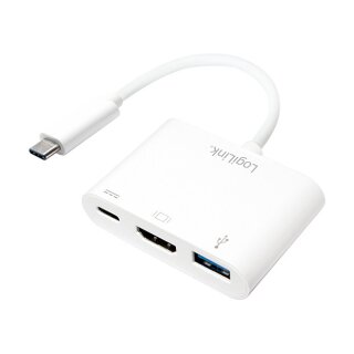 Logilink Adapter USB3.2 Gen1 Typ-C > HDMI+USB-A+USB-C 60W PD