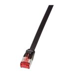 Logilink Flachpatchkabel 2xRJ45 U/FTP Cat6A 15.0m schwarz