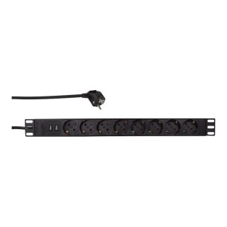 Logilink Steckdosenleiste 8-fach CEE7/3+2 USB, mit Ü-Schutz