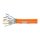Logilink Verlegekabel S/FTP Cat7 AWG23 1000MHz,orange,duplex