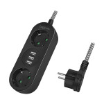 Logilink Steckdosenleiste 2-fach,2xCEE 7/3+3xUSB-A,Textilkab