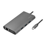 Logilink Dockingstation USB 3.2 Gen1,USB-C, 10-Port,PD,silb.