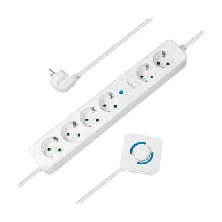 Logilink Steckdosenleiste 6-fach,6xCEE 7/3,m.Fußschalter,1,5