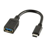 Logilink Adapter USB-A(f)/Type-C (m) 0,15cm schwarz