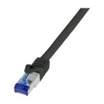 Logilink Patchkabel Ultraflex, Cat.6A, S/FTP, schwarz, 2 m