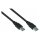 Anschlusskabel USB 3.0 Stecker A an Stecker A, Premium, DATA AWG28 / Power AWG24, UL, KUPFER, schwarz, 0,5m