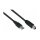 Anschlusskabel USB 3.0 Stecker A an Stecker B, Premium, DATA AWG28 / Power AWG24, UL, KUPFER, schwarz, 1,8m