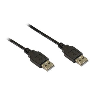 Connections Anschlusskabel USB 2.0 Stecker A an Stecker A, schwarz, 5m