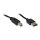 Connections Anschlusskabel USB 2.0 EASY Stecker A gewinkelt an Stecker B, schwarz, 2m