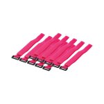 Cable tie (Hook and Loop), PA66, 10 pcs., pink, W: 20 mm,...