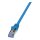 Patch Cable Cat.6A S/FTP blue 0,25m, PrimeLine