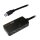 USB 3.0 cable, USB-A/M to 4x USB-A/F, amplifier, black, 10 m