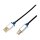 USB 2.0 cable, USB-A/M to USB-B/M, alu, black/matt silver, 2 m