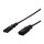 Power cable extension, IEC C8 to IEC C7, black, 2 m