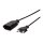 Power cable extension, CEE 7/16, black, 3 m